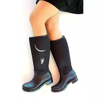 Водонепроницаемые модные женские резиновые сапоги с принтом космонавта 19121