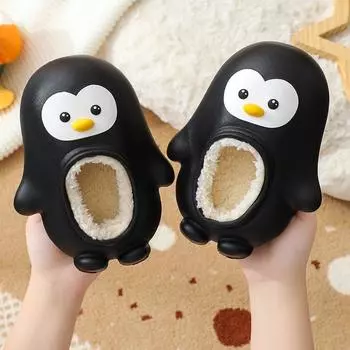 Водонепроницаемые мокасины Penguin для детей, домашние туфли с хлопковой подкладкой, тапочки Babi Girl Boy Indoor Mules, детские тапочки, дизайнерские тапочки CN 150(insole 14cm жёлтый