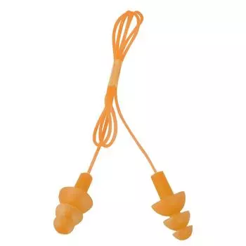 Водонепроницаемые мягкие силиконовые проводные наушники для предотвращения шума и плавания(оранжевый)