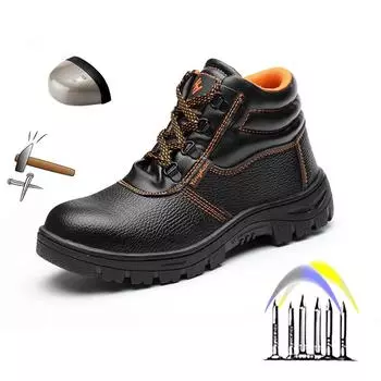 Водонепроницаемые мужские ботинки. Удобная рабочая обувь. Защитная обувь с противоударными кроссовками. Нескользящая обувь с защитой от проколов. 44
