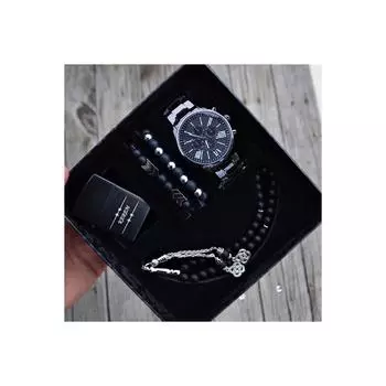 Водонепроницаемые мужские наручные часы с зажигалкой, четки и браслет