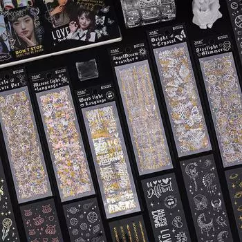 Водонепроницаемые наклейки для блокнота с домашними животными Yuezhen с плавающим световым лазерным дизайном Dazzling cute pet