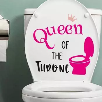 Водонепроницаемые наклейки для унитаза, легко наносятся, долговечны, яркие цвета, надежно приклеиваются к унитазу красный