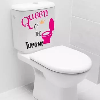 Водонепроницаемые наклейки для унитаза, легко наносятся, долговечные, яркие цвета, безопасная адгезия, декоративные наклейки для туалета красный