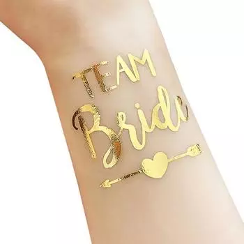 Водонепроницаемые наклейки для вечеринок, временные наклейки для свадебных татуировок, девичников и вечеринок розового золота