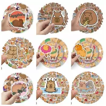 Водонепроницаемые наклейки-головоломки для игрушек, мультяшные наклейки «сделай сам», наклейки с животными, наклейка «капибара», ноутбук, холодильник no.2