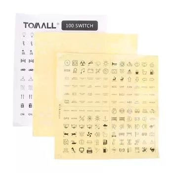 Водонепроницаемые наклейки на автомобильные переключатели, кнопки приборов, наклейки 100/144, светодиодные индикаторы для приборной панели морского катера