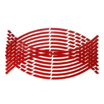 Водонепроницаемые наклейки на шины мотоциклов, светоотражающие ленты на ободах мотоциклов, колеса мотоциклов красный