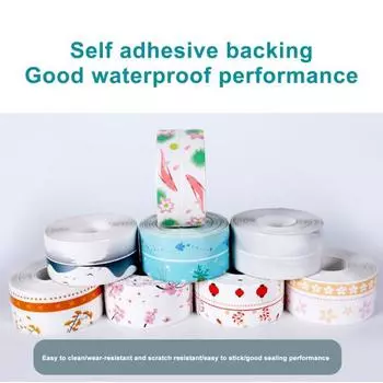 Водонепроницаемые наклейки на швы для ванной комнаты, роскошные наклейки для кухонной плиты, раковины, самоклеящиеся ПВХ, нашивка для унитаза A
