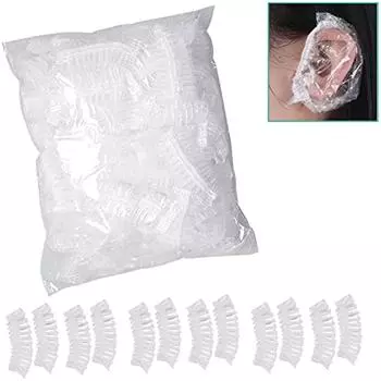 Водонепроницаемые наушники, одноразовые наушники 100 шт., прозрачные одноразовые наушники для душа, с резинкой, наушники для дома и гостиницы 20x20x3cm