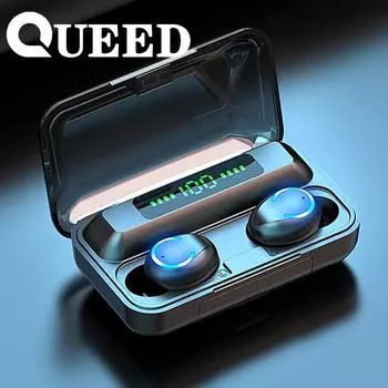 Водонепроницаемые наушники Ultraton TWS Bluetooth 5.0 Беспроводные мини-Holly Highlanders с зарядным устройством белый