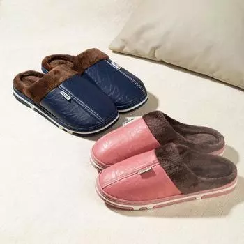 Водонепроницаемые нескользящие хлопковые тапочки: Мягкое теплое зимнее одеяло для мужчин и женщин 40-41 (fits 39-40)