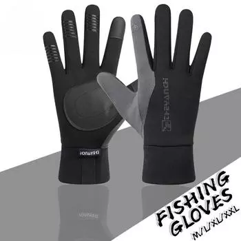 Водонепроницаемые нескользящие перчатки для мотоцикла с сенсорным экраном для мужчин и женщин, спортивные, рыболовные, велоспорт, зимние, толстые, теплые перчатки M