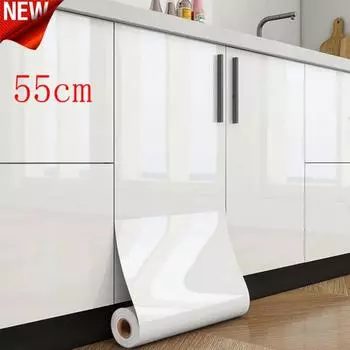 Водонепроницаемые обои из ПВХ с перламутровой пленкой для комнаты, самоклеящиеся, сделай сам, черные/белые, для шкафа, кухни, высокоглянцевые, наклейки на мебель, на стену 30x300CM