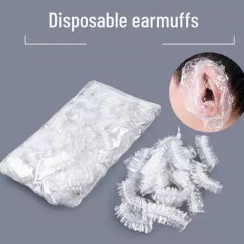 Водонепроницаемые одноразовые наушники для окрашивания волос, лечения, купания, косметических процедур и мытья головы 100 pieces