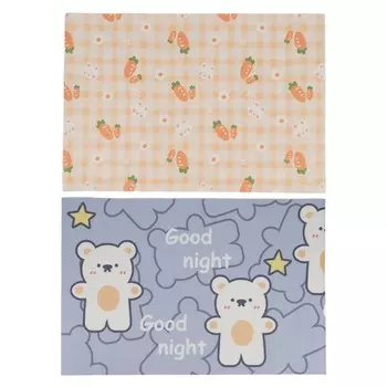 Водонепроницаемые подушечки для мочи для собак, подушечки для родов, милый узор, быстросохнущие суперабсорбенты, предотвращающие скольжение, собачий след Blue Bear 80x120cm / 31.5x47.2