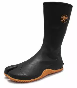 Водонепроницаемые подземные рабочие ботинки средней длины [Rikioh], ботинки, молния, посадка, сетка, материал, промежность, GT-01, мужские, черные,