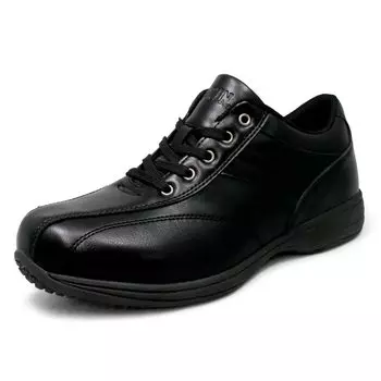 Водонепроницаемые повседневные кроссовки для ходьбы, деловые кроссовки 3e, широкие, легкие, дышащие, амортизирующие, противоскользящие, водонепроницаемые с застежкой-молнией чёрный