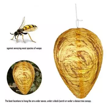 Водонепроницаемые приманки, подвесные сдерживающие средства, поддельная ткань, сдерживающее средство для пчелиных приманок для дома и сада на открытом воздухе One Size