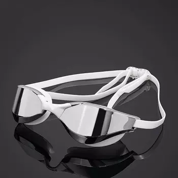 Водонепроницаемые профессиональные очки с защитой от запотевания Очки для плавания Очки для плавания Аксессуары для плавания silver белый