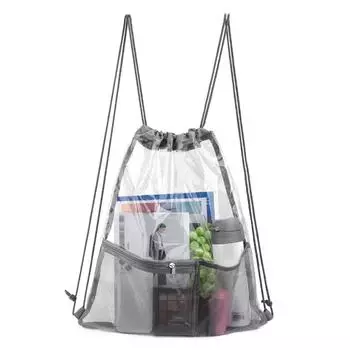 Водонепроницаемые прозрачные рюкзаки для мужчин и женщин, прозрачный рюкзак с завязками, большая вместимость, спортивные сумки для активного отдыха, подростковый рюкзак