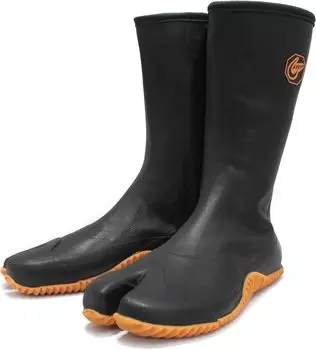 Водонепроницаемые резиновые таби Rikio с водонепроницаемой резиновой вставкой между пальцами, боковой молнией, таби, черный, тип, усиление, GT-01 (X-Large) чёрный