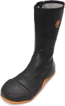 Водонепроницаемые резиновые таби Rikioh с защитой пальцев из железной резины, боковое усиление промежности, в комплекте молния, сердечник, Jikatabi, черный, чёрный