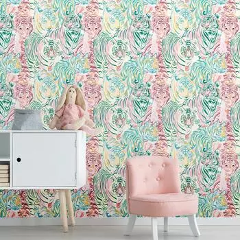 Водонепроницаемые съемные самоклеящиеся обои с текстурой тигра для гостиной, спальни, стикер на стену2 (45см *300см) RW213