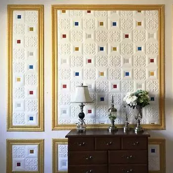 Водонепроницаемые самоклеящиеся 3D-наклейки на плинтусы для дверных коробок, декоративные кромочные планки для фоновых стен - влагостойкая талия. Carved lines 2.3m*8cm