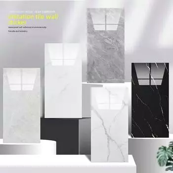 Водонепроницаемые самоклеящиеся наклейки на мраморную плитку для ремонта ванной комнаты и кухни 30cm*30cm