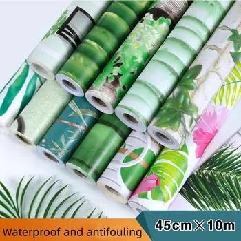 Водонепроницаемые самоклеящиеся обои для спальни, фон, наклейка на ремонт стены, мебели 45cm*10m