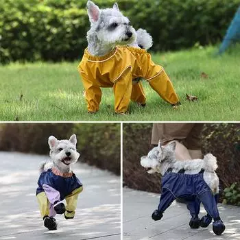 Водонепроницаемые штаны для домашних животных с чехлом для ног, штаны для собак, безопасность для маленьких леггинсов M для собак EWW Outdoor D V4S8 S Blue-1pcs