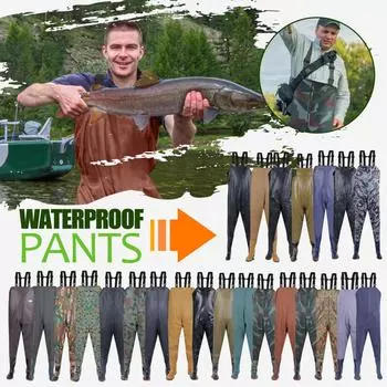 Водонепроницаемые штаны для рыбалки унисекс, ботинки с водонепроницаемым ремешком, нейлоновые сапоги, подходят для рыбалки, сельского хозяйства, строительных работ 36 бежевый