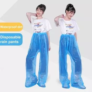 Водонепроницаемые штаны от дождя, брюки с эластичным поясом для мужчин и женщин, длина 130 см/107 см, многоразовые брюки для зимних видов спорта, походные брюки для малышей