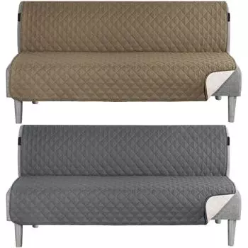 Водонепроницаемые стеганые чехлы для диванов, двусторонние коврики для животных, чехлы для диванов, подлокотники, нескользящие чехлы для футонов, декор для комнаты серый