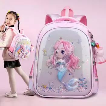 Водонепроницаемые сумки для детского сада для девочек, легкая защита позвоночника, милый рюкзак с рисунком единорога, сумка для дошкольников и начальной школы
