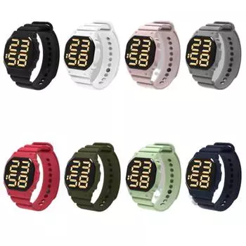 Водонепроницаемые светодиодные электронные часы Детские наручные часы Умные спортивные часы Цифровые часы синий