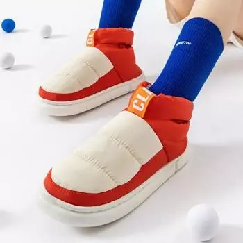 Водонепроницаемые теплые зимние ботинки из пуха для мужчин и женщин 2025 года, зимние плюшевые теплые хлопковые туфли, удобная мягкая подошва, домашние тапочки для пары 36-37 темно-серого