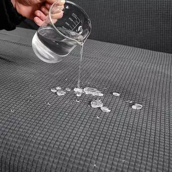 Водонепроницаемые толстые чехлы для дивана для гостиной, жаккардовые однотонные чехлы для диванов, чехлы для углового дивана, L-образная защита для дивана, 1 шт. 1-Seat 90-140cm бежевый