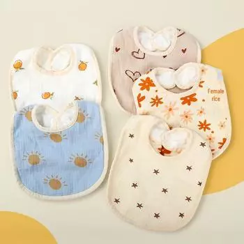 Водонепроницаемые, утолщенные детские нагрудники из чистого хлопка - Bean Curd Velvet для мальчиков (Осень зима)