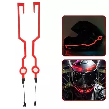 Водонепроницаемые велосипедные сигнальные огни, наклейка с полосой холодного света, универсальный ночной светильник, аксессуары для шлема, мигалка, светодиодный фонарь для мотоциклетного шлема Red