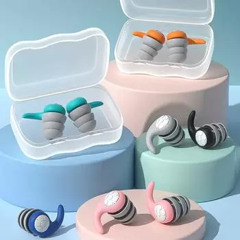 Водонепроницаемые водонепроницаемые беруши шумоподавления силиконовые беруши плавание сон S серый