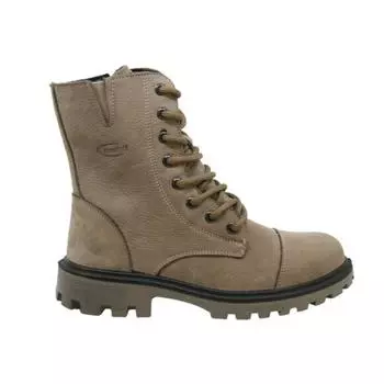 Водонепроницаемые женские кожаные ботинки песочного цвета Z7107NKU