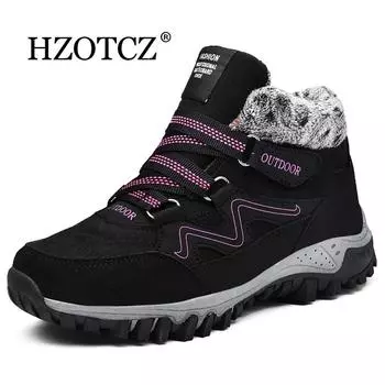 Водонепроницаемые женские зимние ботинки, высококачественные зимние теплые ботинки Push ankle, женские резиновые походные ботинки Botas Mujer 42