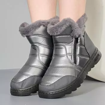 Водонепроницаемые женские зимние сапоги, теплые ботильоны для женщин, модные нескользящие зимние плюшевые сапоги 36 красный