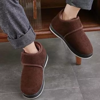 Водонепроницаемые зимние ботинки для мужчин, зимние утолщенные плюшевые ботильоны для унисекс, нескользящие теплые хлопковые туфли для пар, женская обувь 36-37 фиолетовый