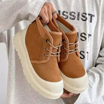 Водонепроницаемые зимние ботинки унисекс с нескользящей подошвой и плюшевой подкладкой 44 Men s чёрный