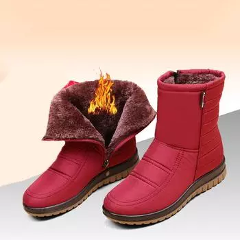 Водонепроницаемые зимние ботинки женские зимние ботинки холодные зимние женские ботильоны женские хлопковые 41 чёрный