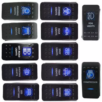 Водонепроницаемый 12 В 20 А бар ARB 5P кулисный тумблер синий светодиодный свет продажи автомобилей Tray Light