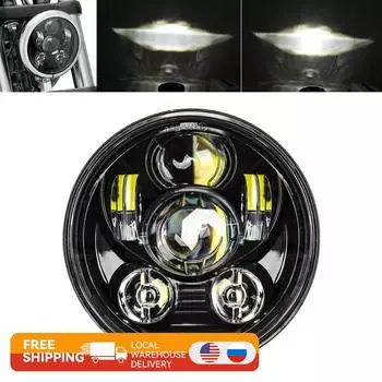 Водонепроницаемый 5,75 5-3/4 мотоциклетный проектор 60 Вт светодиодная фара для Harley Sportster 883 1200 Iron 883, Dyna Street Bob фара